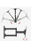 Telescopic TV Bracket, LCD LED TV PC Monitor Wall Mount, Folding Shelf, Heavy Duty Corner Tilt Swivel - 6