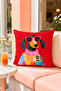 Dog with Glasses Pop Art Patterned Decorative Throw Pillow Cover Modern Living Room Decor 43X43 cm - 2