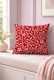 Red Pink Retro Floral Pattern Decorative Throw Pillow Cover Bohemian Living Room Decor 43X43 cm - 4