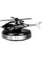 Car Air Freshener - Helicopter Solar Energy Rotating Aromatherapy Diffuser - Aviation Alloy Diffuser for Car & Home Interior Decoration - Silver, Solar-Powered, Elegant Air Freshener
