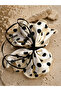 Polka Dot Large Bow Hair Clip – Black and White Oversized Ribbon Clip Hairpin - 3