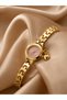 Apolia Women's Gold Steel Band Pink Dial Heart Charm Detailed Luxury Elegant Women's Wristwatch 2026 - 3