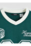 Xside Green V-Neck Printed Women's T-Shirt - 6