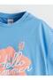 Mercan Crew Neck Palm Tree Printed Girls' T-Shirt (S5) - 2