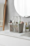 6-Piece Gray Multi-Purpose Organizer Basket with Handles Kitchen Bathroom Storage Set - 2