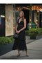 Black Openwork Dress - 3