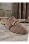 26Y467-12 Women's Stone Heeled Slippers