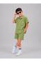Boys' Summer Comfortable Fit (Muslin) Fabric Short Sleeve Shirt and Shorts Set