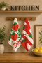 Sweet Summer Strawberry Patterned Red Green Summer Kitchen Mediterranean Stylish 2-Piece Kitchen Towel Set 35X55 - 4