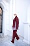 Women's Striped Garnished Zippered Hijab Bottom - Top Set - 2