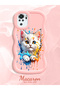 Redmi Note 10S Compatible Case Camera Protector Pink Silicone Couple Phone Case Cat Pattern - 2
