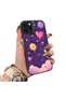 iPhone 12 Pro Max Compatible Silicone Edge Hard Back Case Couple Phone Case with Balloon Pattern - 3