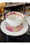 6-Piece Colorful Embossed Pattern Porcelain Coffee Cup Set 90 ml - 8