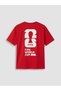 Two Mt Shop Quality Koor Sport Red Combed Cotton Printed Oversize Women's Sports T-Shirt - 3