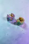 Hollowed Out Hologram Infinity Model Men Women Unisex 316L Steel Hoop Earrings 2Pcs - 2