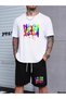 Unisex Oversize Shorts Set Short Sleeve T-Shirt Comfortable Fit Summer Casual Sports