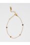 Colorful Stone Steel Bracelet Gold