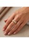 Zircon Stone Women's Full Round Single Stone Ring