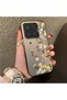 Mi 15 5g Compatible Silicone Edge Hard Back Case Couple Phone Case with Floral Pattern - 3