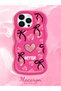 iPhone 13 Pro Max Compatible Case Camera Protector Red Silicone Couple Phone Case Heart Pattern - 2