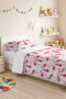 Pink Flamingo Teen Room Single Pique Set-Tropical Pineapple Geometric 160X220 cm Bedspread - 5