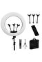 21 Inch Ring Light Tripod Mount with 3 Phone Bracket, LED Soft Ring Light with Remote Control - 2