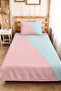 Pastel Geometric Young Room Single Pique Set - Modern Pink Blue 160X220 cm Bedspread - 6