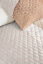Beige Geometric Modern Young Room Single Pique Set-Ecru Mink 160X220 cm Quilted Bedspread - 3