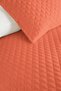 Coral Color Quilted Youth Room Single Pique Set-Dark Salmon 160X220 cm Quilted Bedspread - 3