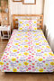 Pink Princess Crown Girls' Pique Set - Yellow Pastel Heart Baby Room Bedspread - 160X220 cm - 4