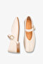 Giela Women's Genuine Leather Ballerinas - Beige - 4