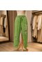 Women's Bohemian Lettered Stamp Detailed Blouse and Trousers Two-Piece Set - 7