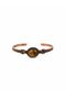 Natural Tiger's Eye Stone, Compatible with Leo, Capricorn, and Aries Signs, Vintage, Casual, Copper Women's Bracelet - 3