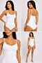 Yıldız Premium Series Women's Cotton Lycra Extra Flexible Breathable Fabric Hooked White Bodysuit/Tank Top - 2