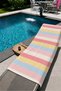 Pastel Colored Horizontal Stripe Patterned 70X150 Beach Towel - 7