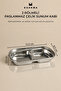 2-Compartment Stainless Steel Presentation Container – Sauce Bowl & Breakfast Snack Bowl |   Jam Bowl & Sauce Bowl Serving Plate - 3