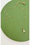 Vip Design Zircon Stone a Letter Xp Gold Color Necklace - 4