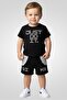 Toddlers Boy 2 Pieces Short Sleeve T-Shirt And Shorts Set, Black