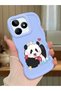 Realme Note 50 Compatible Case Camera Protector Blue Silicone Couple Phone Case Panda Pattern