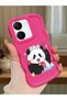 Vivo Y36 5g Compatible Case Camera Protector Red Silicone Couple Phone Case Panda Pattern