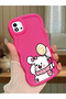 Realme C20 Compatible Case Camera Protector Red Silicone Couple Phone Case Cat Pattern