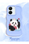 Vivo Y36 5g Compatible Case Camera Protector Blue Silicone Couple Phone Case Panda Pattern - 2