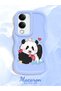 Vivo Y19E Compatible Case Camera Protector Blue Silicone Couple Phone Case Panda Pattern - 2
