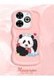 Infinix Smart 8 Plus Compatible Case Camera Protector Pink Silicone Couple Phone Case Panda Pattern - 2