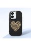 Poco C65 Compatible Case Camera Protector Black Silicone Couple Phone Case Heart Pattern