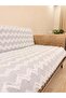 Sofa Bed Cover Premium Zigzag Woven Sofa Shawl 170*210 Gray - 3
