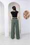 Erera Women's High Waist Wide Leg Tencel Look Pants - with Belt Gift - 8