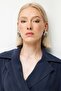 Double-Breasted Collar Belted Double Sleeve Jacket - 4