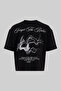 Men's Forget the Rules Printed Crop Oversize T-Shirt Black