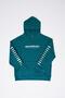Men's Ripped Effects Sleeves Hooded Sweatshirt Oil Green - 7
